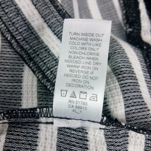 Maurices Women's Size M Black White Striped Front Zippered Blazer Jacket - Picture 7 of 11